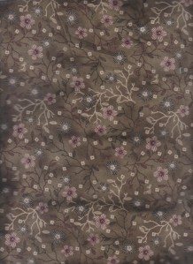 brown floral fabric